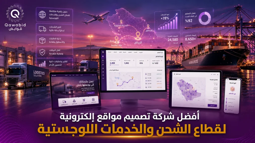 أفضل شركة تصميم مواقع إلكترونية لقطاع الشحن والخدمات اللوجستية