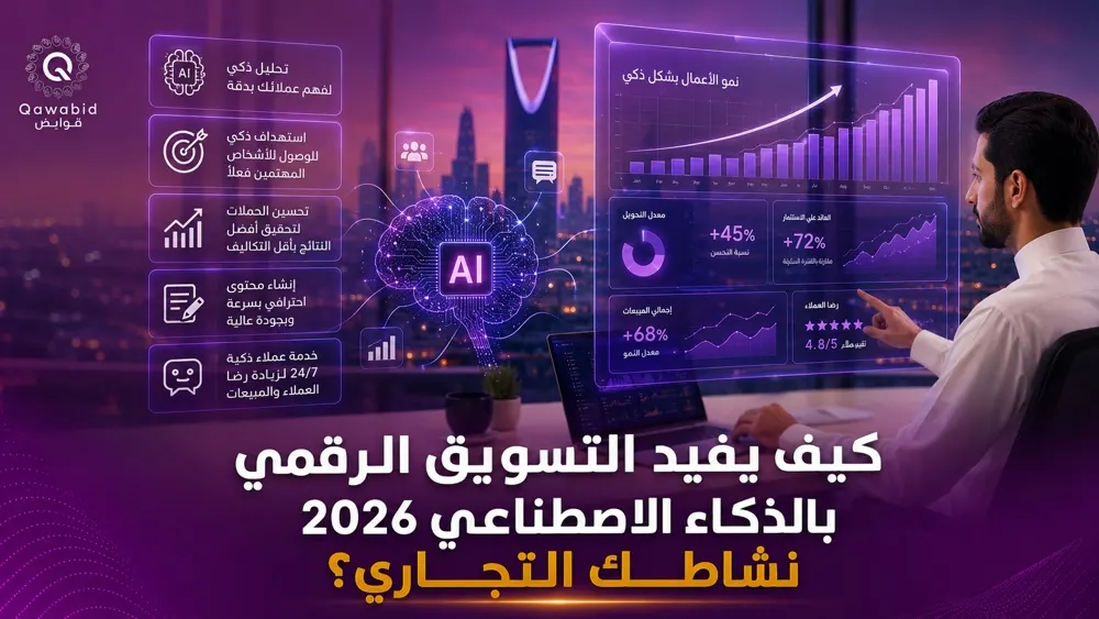 كيف يفيد التسويق الرقمي بالذكاء الاصطناعي 2026 نشاطك التجاري؟