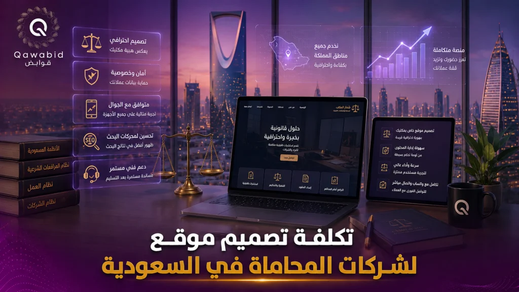 تكلفة تصميم موقع لشركات المحاماة في السعودية